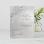 Metallic zilver en Gold Vrijgezellenfeest Kaart (Staand voorkant)