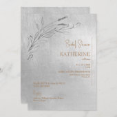 Metallic zilver en Gold Vrijgezellenfeest Kaart (Voorkant / Achterkant)