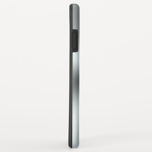 Metallic zilver faux roestvrij staal look Case-Mate iPhone case (Achterkant/rechts)