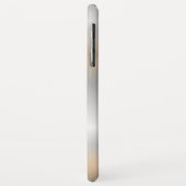 Metallic zilver geometrisch modern design Case-Mate iPhone case (Achterkant/links)