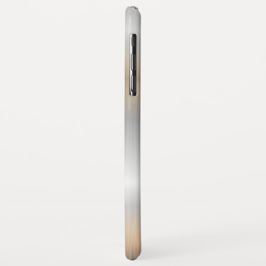 Metallic zilver geometrisch modern design Case-Mate iPhone case (Achterkant/links)