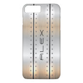 Metallic zilver geometrisch modern design Case-Mate iPhone case (Achterkant)