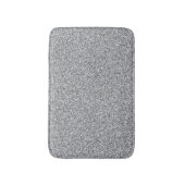 Metallic zilver Glitter Badmat (Voorkant Verticaal)