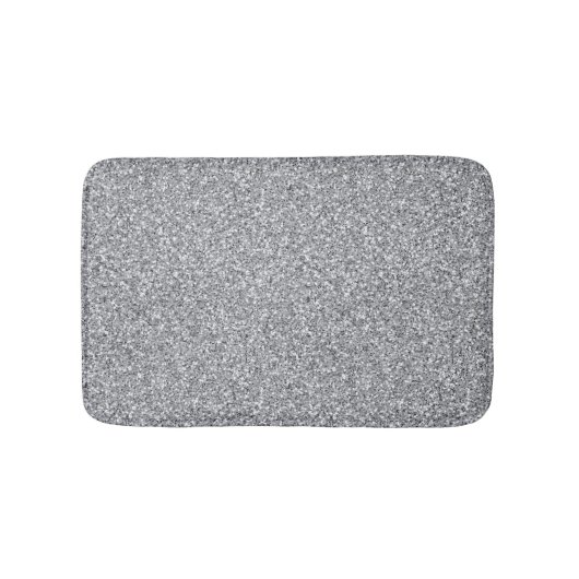 Metallic zilver Glitter Badmat (Voorkant)