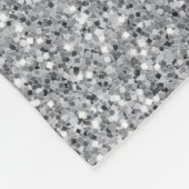 Metallic zilver Glitter Fleece Deken (Hoek)
