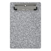 Metallic zilver Glitter Mini Klembord (Voorkant)