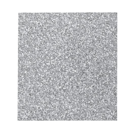 Metallic zilver Glitter Notitieblok (Voorkant)