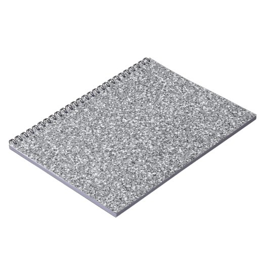 Metallic zilver Glitter Notitieboek (Linkerzijde)