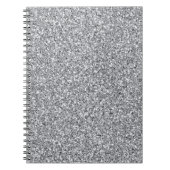 Metallic zilver Glitter Notitieboek (Voorkant)