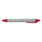 Metallic zilver Glitter Zwarte Inkt Pen (Bodem)