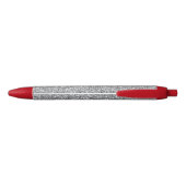 Metallic zilver Glitter Zwarte Inkt Pen (Achterkant)