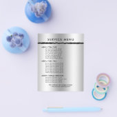 Metallic zilver-grijs en zwarte strepen flyer (Enkel)