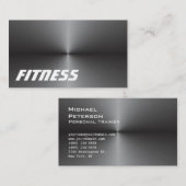 Metallic Zilver Grijs Fitness Sport Trendy Visitekaartje (Voorkant / Achterkant)
