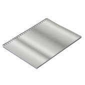 Metallic zilver grijs geborsteld aluminium notitieboek (Linkerzijde)