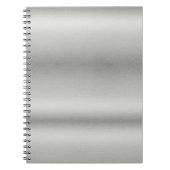 Metallic zilver grijs geborsteld aluminium notitieboek (Voorkant)