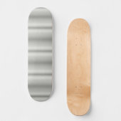 Metallic zilver grijs geborsteld aluminium persoonlijk skateboard (Voorkant)