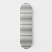 Metallic zilver grijs geborsteld aluminium persoonlijk skateboard (Voorkant)