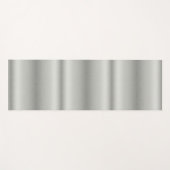 Metallic zilver grijs geborsteld aluminium yogamat (Voorkant (horizontaal))