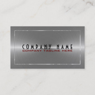 Metallic zilver grijs Roestvrij staal Visitekaartje