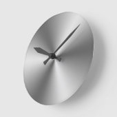 Metallic zilver Kijk grijs Ronde Klok (Hoek)