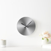 Metallic zilver Kijk grijs Ronde Klok (Huis)