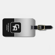 Metallic zilver monogram