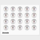 Metallic zilver nieuwe startdeur ronde sticker (Vel)