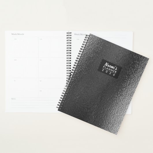 Metallic zilver op maat Een-jaar weekplanner Planner (Display)