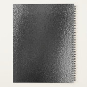 Metallic zilver op maat Een-jaar weekplanner Planner (Achterkant)