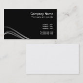 metallic zilver op zwarte visitekaartjes (Voorkant / Achterkant)