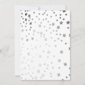 Metallic zilver Stars Kaart (Achterkant)