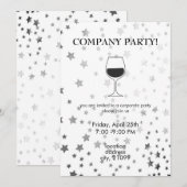 Metallic zilver Stars Kaart (Voorkant / Achterkant)