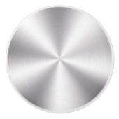 Metallic zilverachtergrond keramische knop (Voorkant)