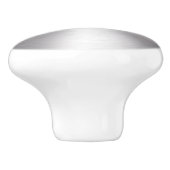 Metallic zilverachtergrond keramische knop (Zijkant)