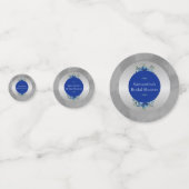 Metallic zilveren bloesems & bloemige elegantie confetti (Achterkanten)