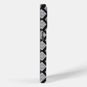 Metallic zilveren harlekijn en glitter Case-Mate iPhone case (Achterkant / Rechts)