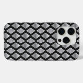 Metallic zilveren harlekijn en glitter Case-Mate iPhone case (Achterkant (horizontaal))