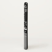 Metallic zilvergrijs bloemdamast Case-Mate iPhone case (Achterkant/links)