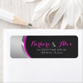 Metallic zilvergrijs & zwarte koolstofvezel etiket (Insitu)