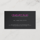 Metallic zilvergrijs & zwarte koolstofvezel visitekaartje (Achterkant)