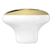 Metallic zwart en goud geometrisch ontwerp keramische knop (Zijkant)