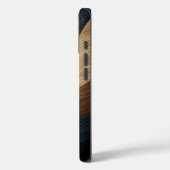 Metallic Zwart & Goud Zebra Strepen Telefoonhoes Case-Mate iPhone Case (Achterkant / Links)