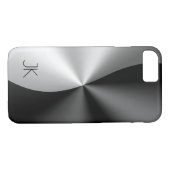 Metallic zwart & zilver geometrisch ontwerp Case-Mate iPhone case (Achterkant (Horizontaal))