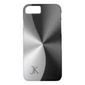 Metallic zwart & zilver geometrisch ontwerp Case-Mate iPhone case (Achterkant)