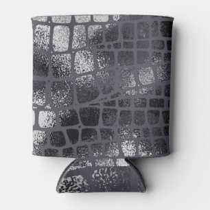 Metallic zwarte slangenhuid: elegante textuur blikjeskoeler
