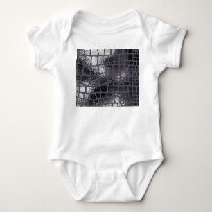 Metallic zwarte slangenhuid: elegante textuur romper