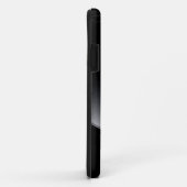 Metallic zwarte vormgeving geborstelde aluminium l Case-Mate iPhone case (Achterkant/rechts)