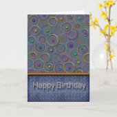 Metallica Circles en loopvlakverjaardag Kaart (Gele Bloem)