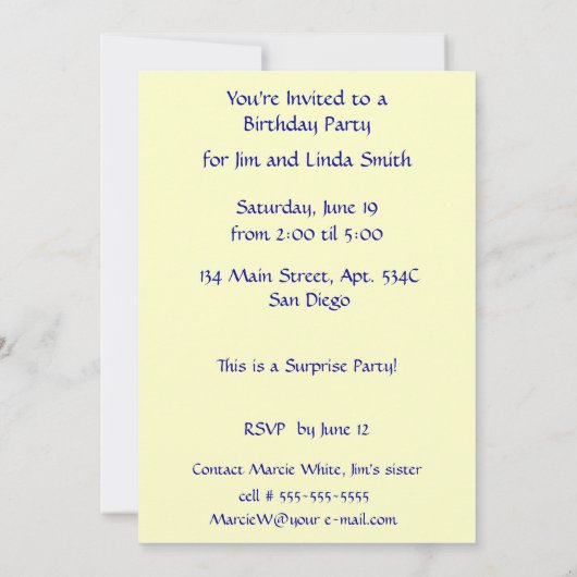 Metallica-cirkels en looptijdpartij kaart (Achterkant)