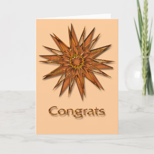 Metallica Shiny and Satin Starburst Congrats Kaart